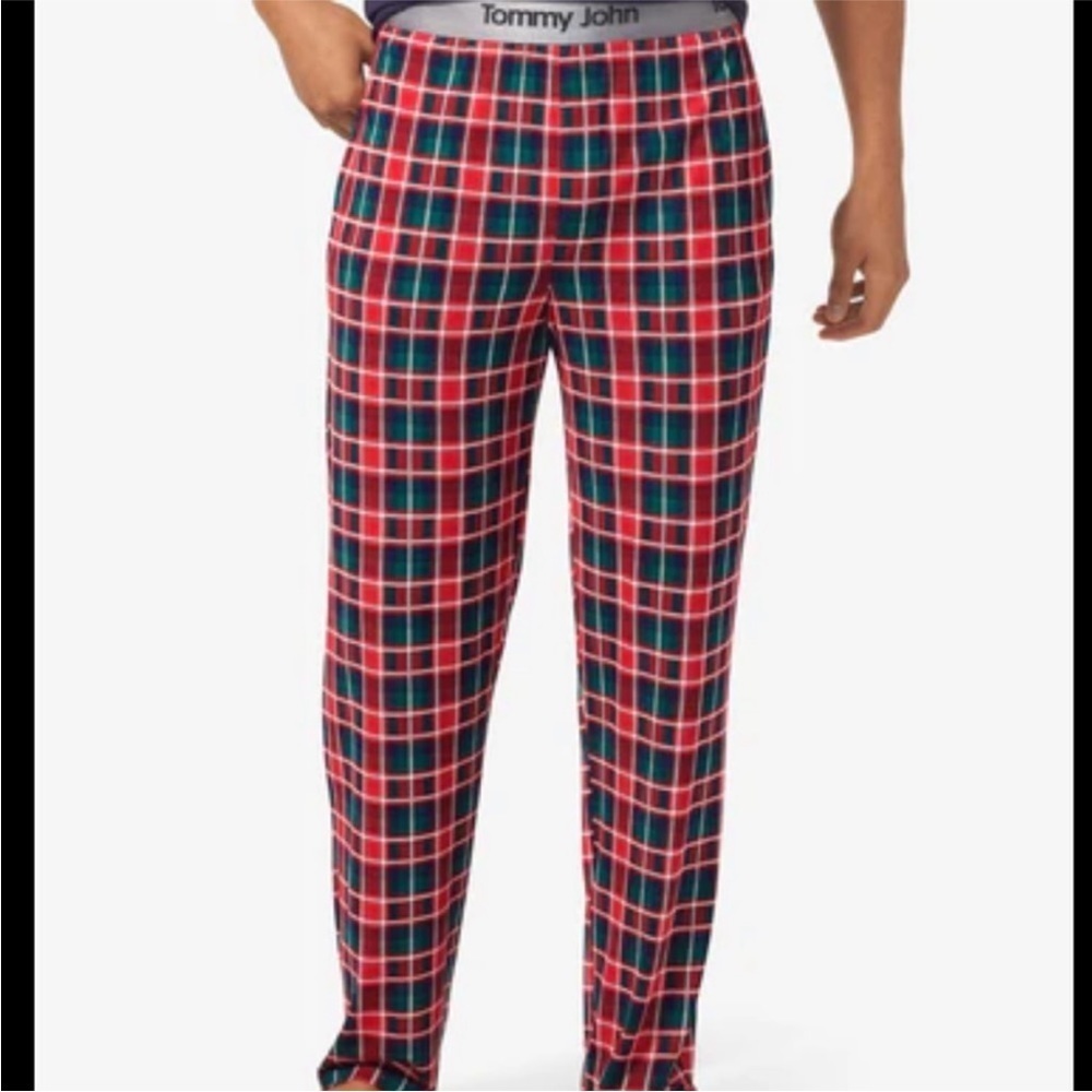 Tommy John Second Skin Festive Plaid Sleep Pants small
